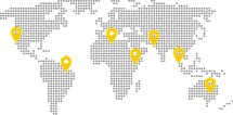 World map showing Jolly Metal Products export presence
