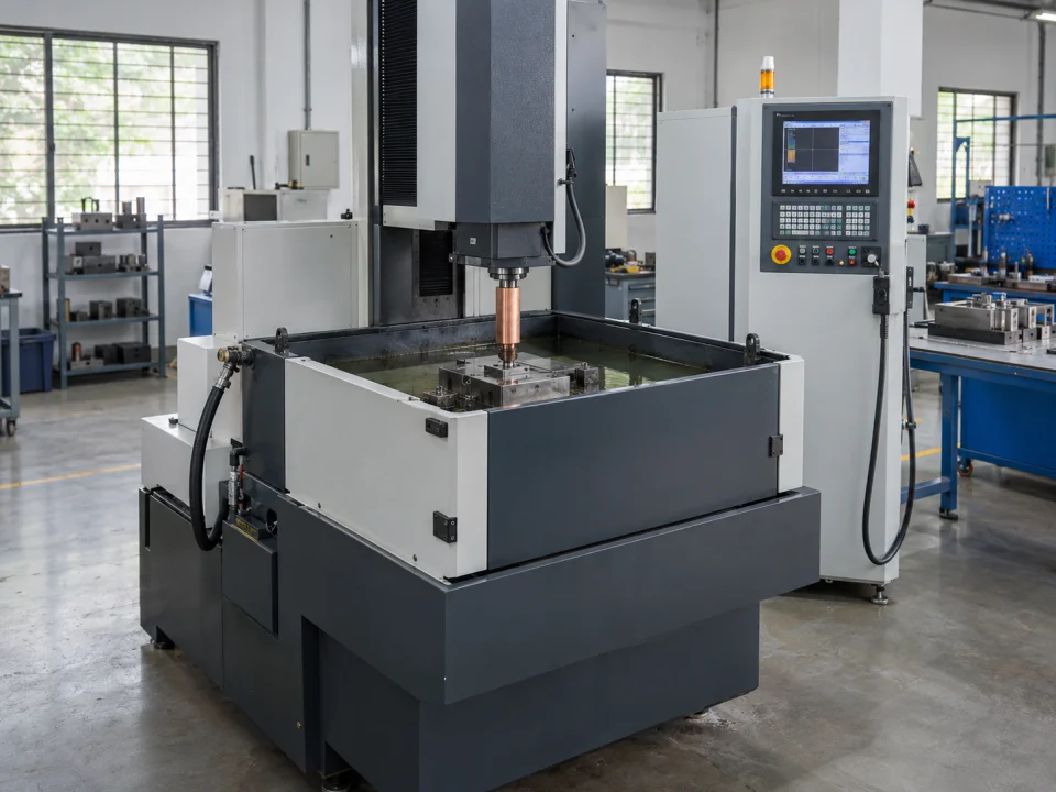 Illustrative electrical discharge machining (edm) equipment in an industrial facility